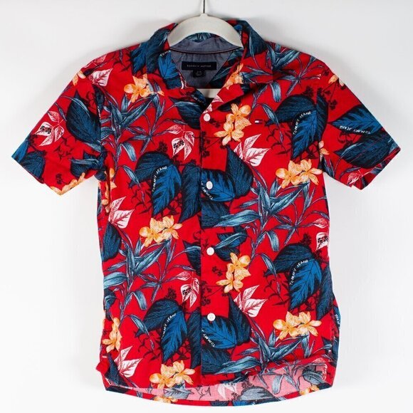 Tommy Hilfiger Boy's Tropical Shirt - Size Small - Picture 1 of 5
